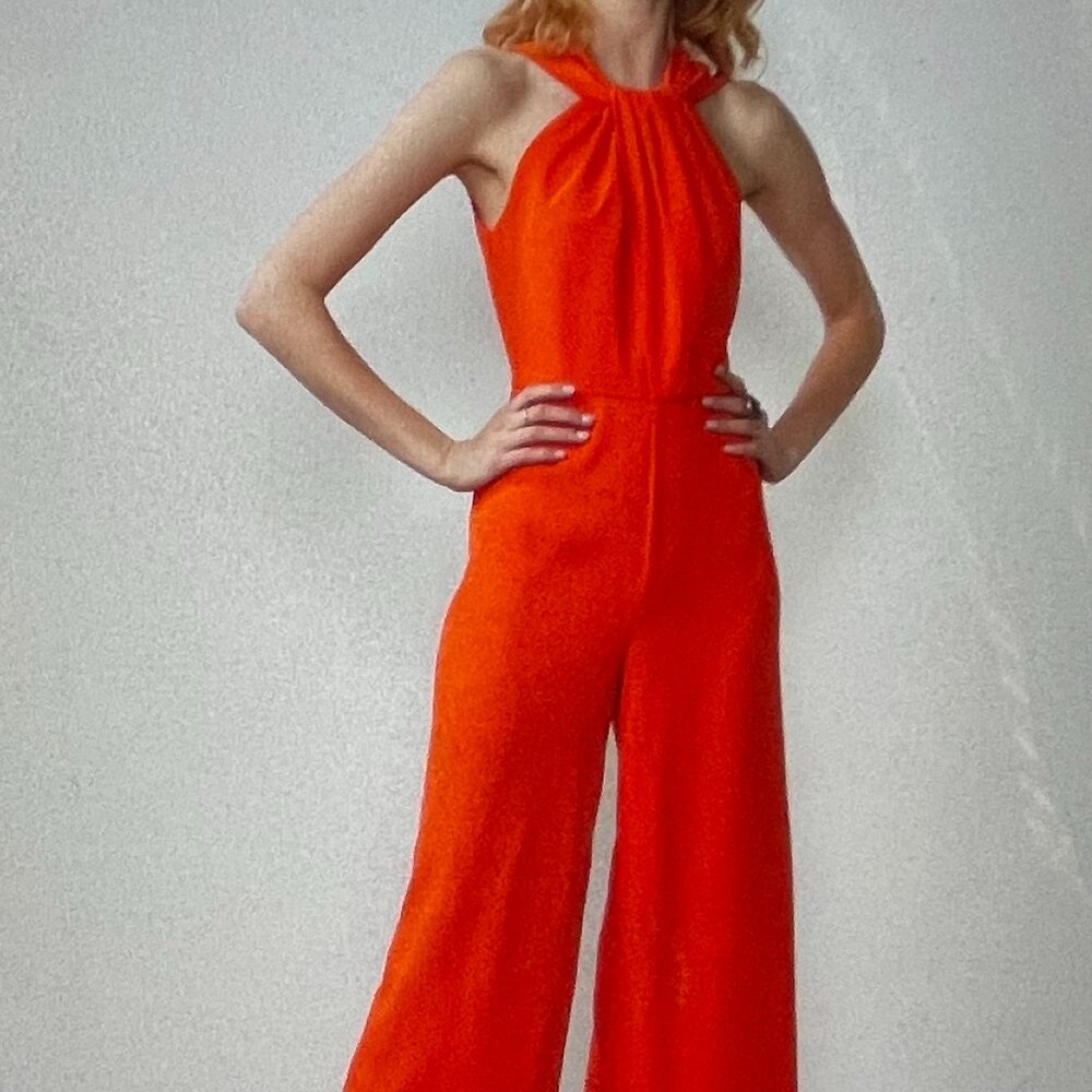 New York & Company, S,  Regular/Tall Orange, Flair Leg, Jumpsuit, NEW with tags!